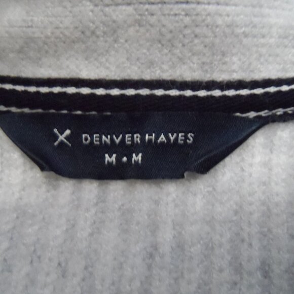 Denver Hayes Light Gray Button-Up V-Neck sweater - Sz M - Picture 3 of 9